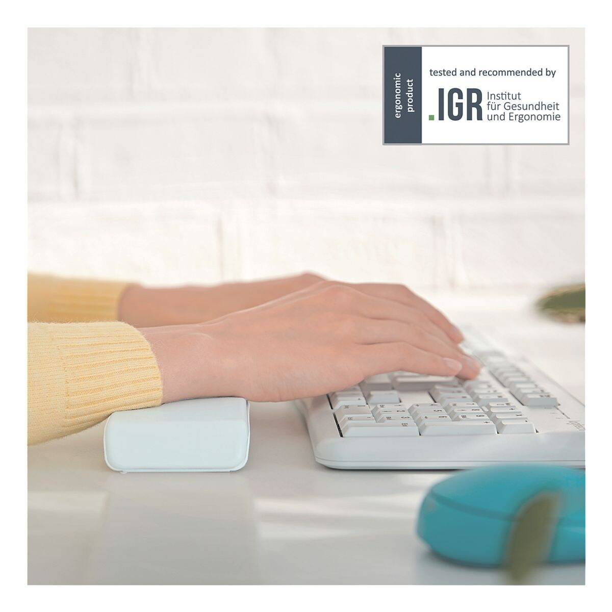 Leitz Ergo Cosy poggiapolso Grigio (Leitz Cosy Adjustable Keyboard Wrist Rest Light Grey) - Versione UK-3