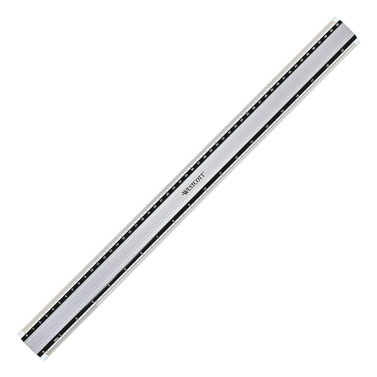 Righelli WESTCOTT Righello Westcott in alluminio, 50 cm 50 cm argento-2