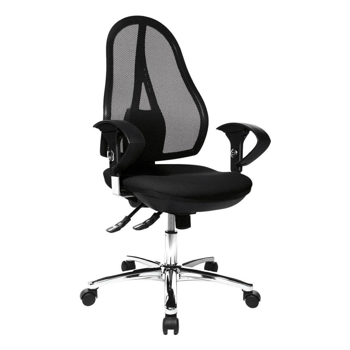 Topstar Bürodrehstuhl "Open Point SY Deluxe", schwarz stufenlose Sitzhöhenverstellung, Sicherheitsgasfeder, - 1 Stück (O