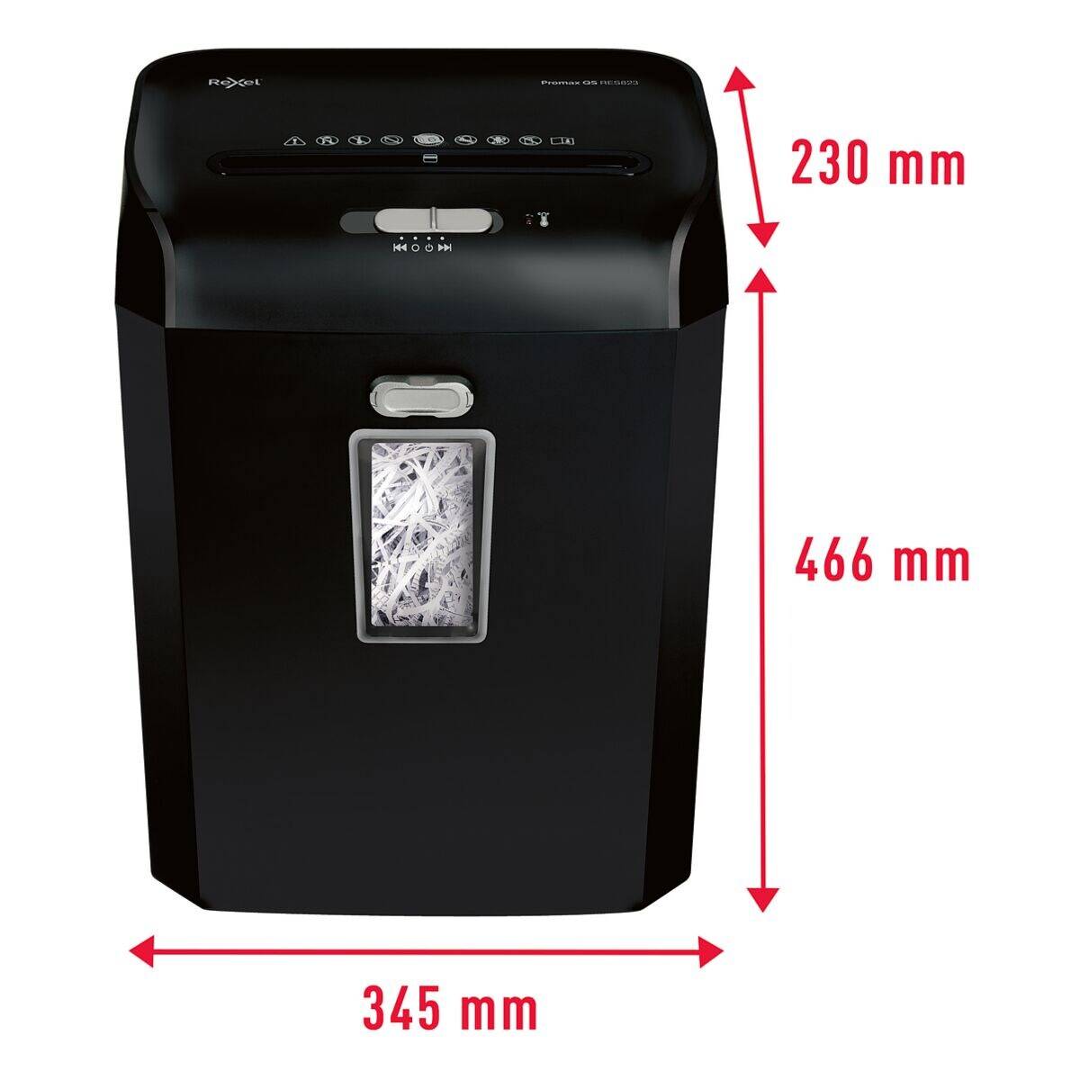 Rexel ProMax RES823 distruggi documenti Taglio a striscia 60 dB 22 cm Nero-1