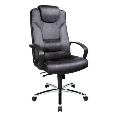 Topstar Chefsessel "Comfort Point 50 Microfaser", chrom Lehne / Sitz aus strapazierfähigem Microfaser, mit Lenden- - 1 S