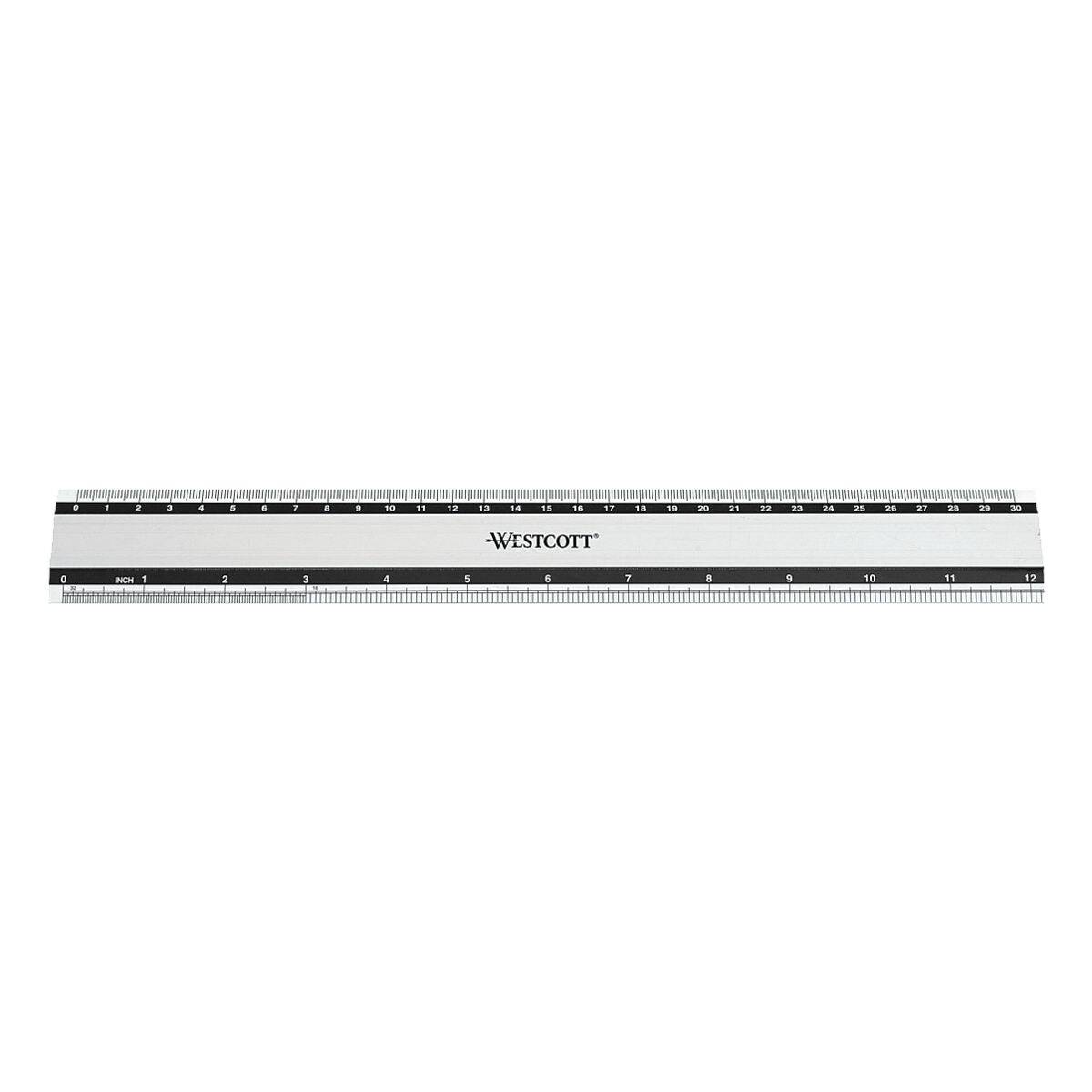 Righelli WESTCOTT Righello Westcott in alluminio, 30 cm 30 cm argento-2
