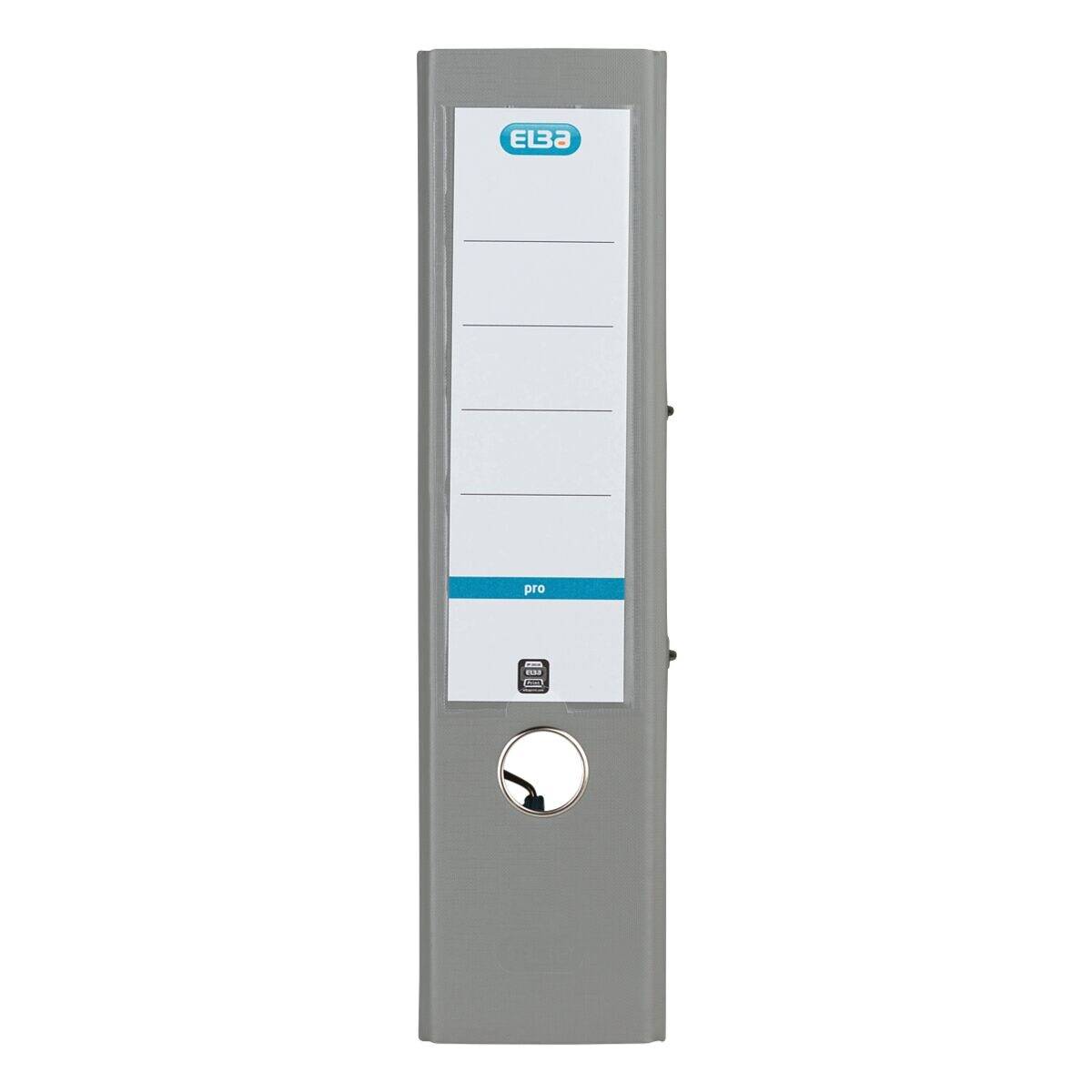 ELBA Ordner smart PP-Papier, Rückenbreite: 80 mm, grau DIN A4, Einband außen PP - innen Papier, Sichttasche mit (10456 G-2