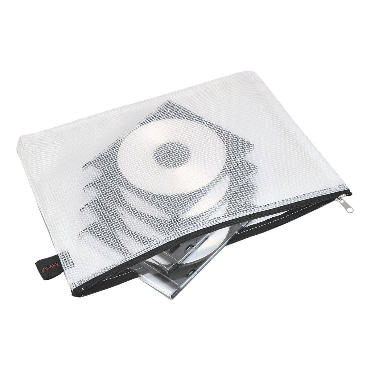 FolderSys Reißverschlussbeutel - transparent/schwarz-1