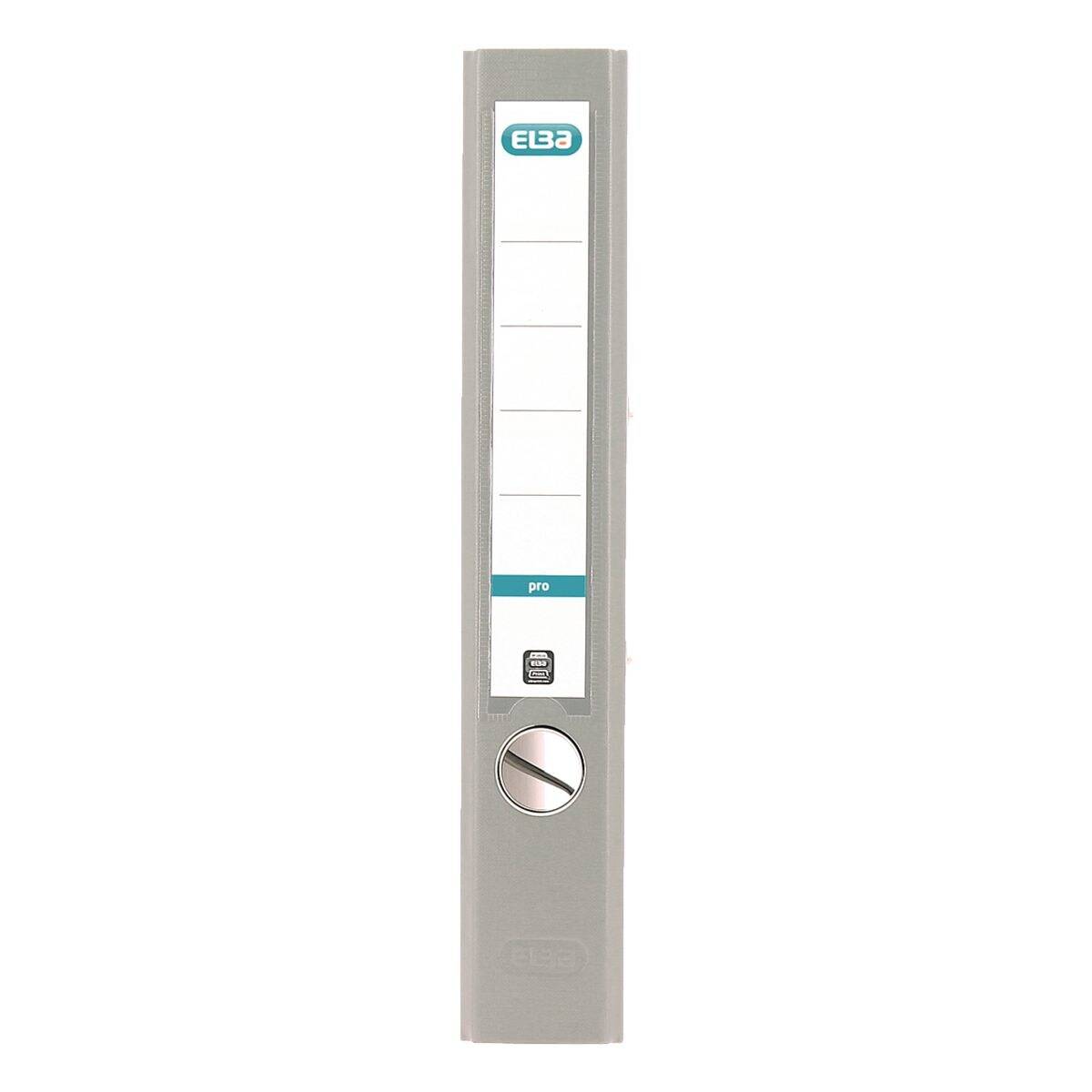 ELBA Ordner smart PP-Papier, Rückenbreite: 50 mm, grau DIN A4, Einband außen PP - innen Papier, Sichttasche mit (10453 G-1