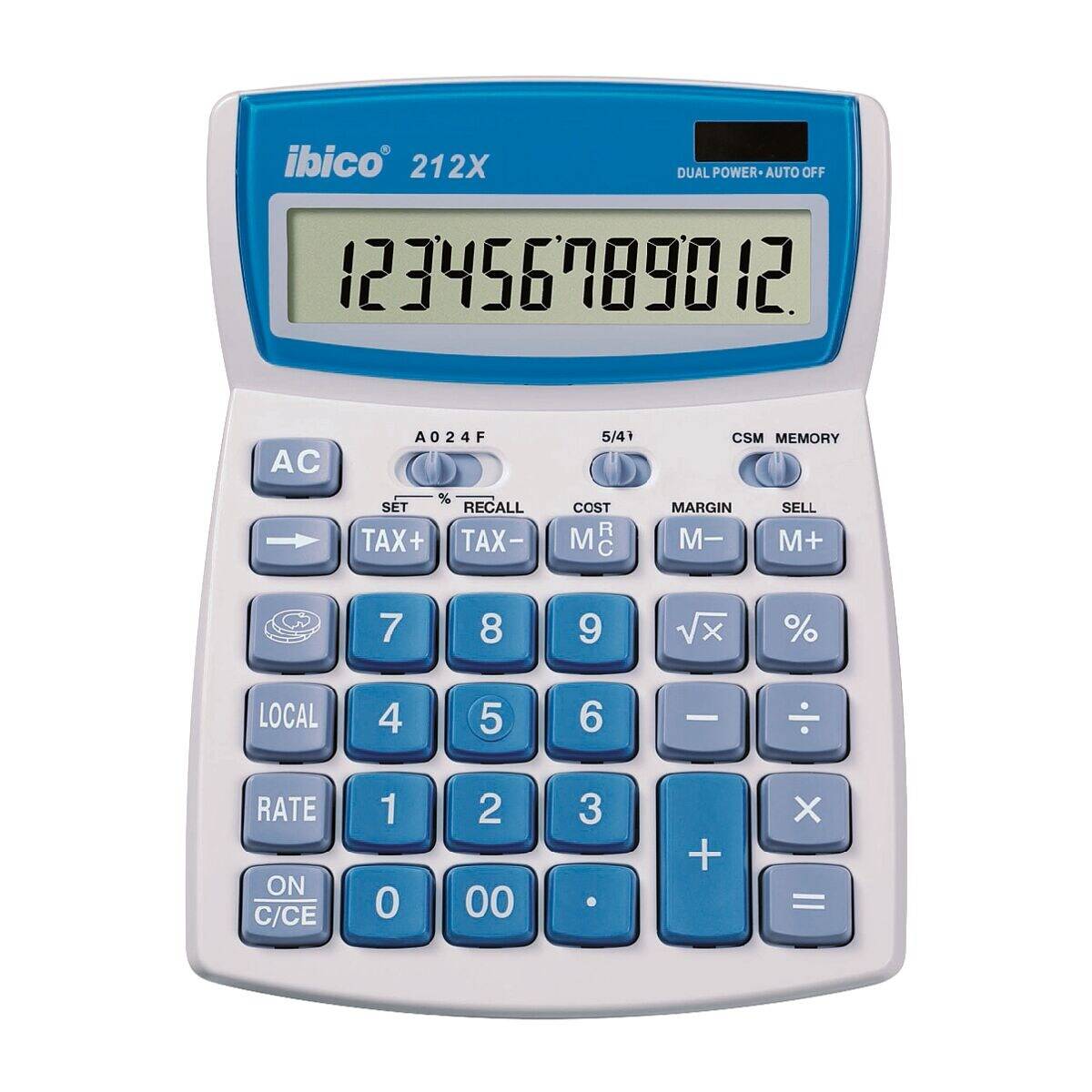 GBC 212X Calcolatrice da tavolo Bianco/Blu (L x A x P) 14 x 3.2 x 19 cm-1