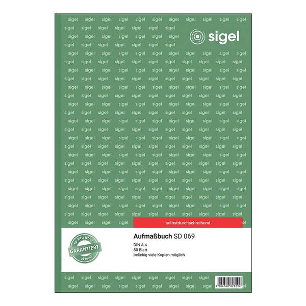 Aufmaßbuch, A4,1-Fach (SD069)