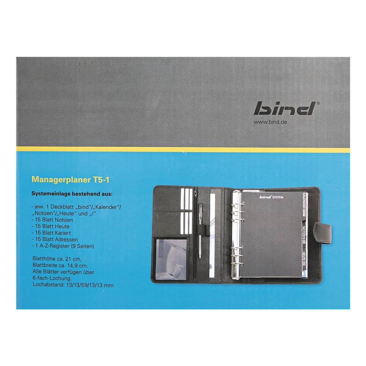 bind agenda appuntamenti Bind sistema pl. A5 Sw Pelle Mv-3