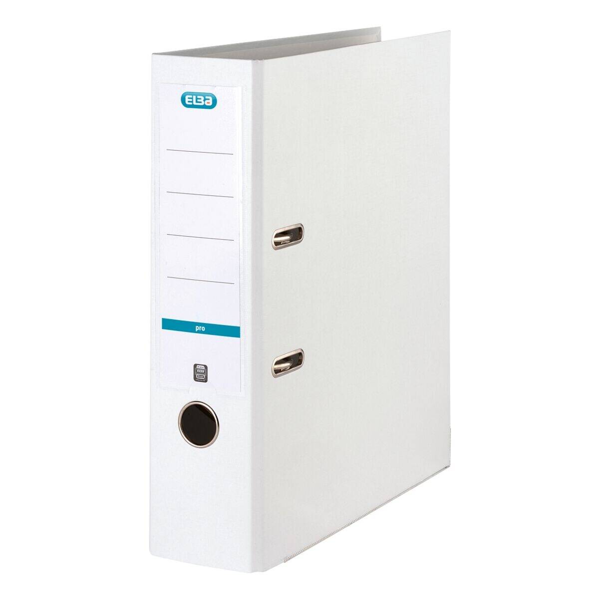 ELBA Ordner smart PP-Papier, Rückenbreite: 80 mm, weiß DIN A4, Einband außen PP - innen Papier, Sichttasche mit (10456 W-0