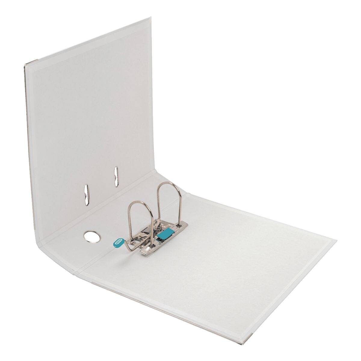 ELBA Ordner smart PP-Papier, Rückenbreite: 80 mm, weiß DIN A4, Einband außen PP - innen Papier, Sichttasche mit (10456 W-3