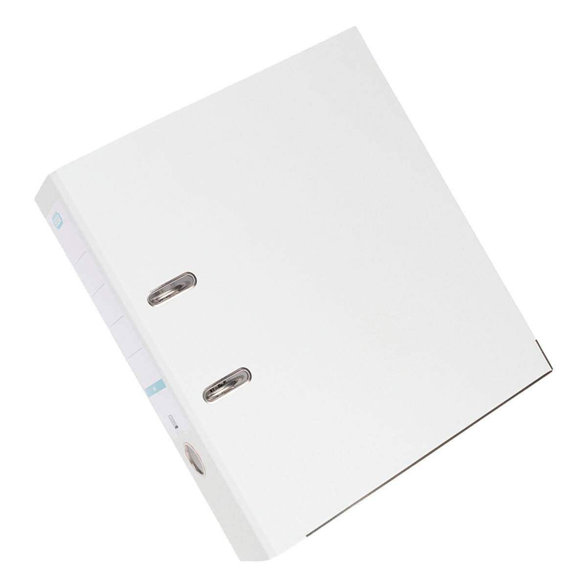 ELBA Ordner smart PP-Papier, Rückenbreite: 80 mm, weiß DIN A4, Einband außen PP - innen Papier, Sichttasche mit (10456 W-4