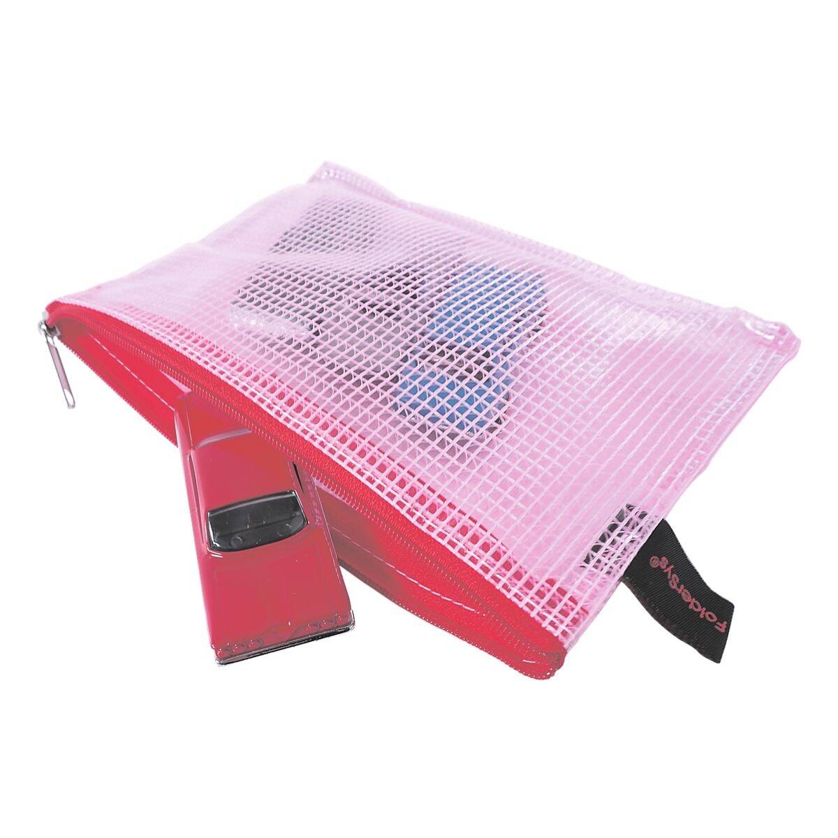 Borsa con cerniera FoldSys 17,3 cm x 11,8 cm rossa-2
