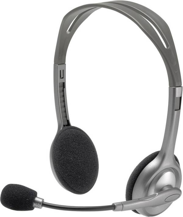 Cuffie 2x 3.5 Jack (Cuffia/Mic.), Jack 3,5 mm Logitech H110 Cuffia On Ear Grigio