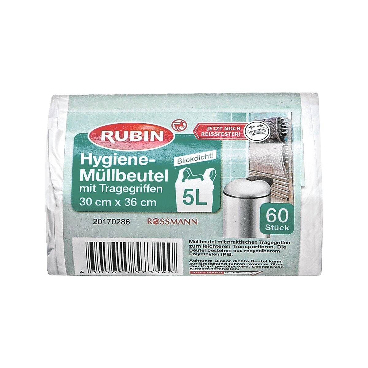 Sacchi spazzatura RUBIN Sacchi spazzatura RUBIN ig. 5,0 litri bianco-0