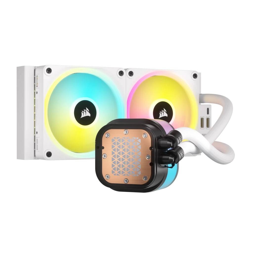 Corsair H100I Processore Raffreddatore ibrido 12 cm Bianco (Corsair iCUE Link H100i RGB Liquid CPU)-10
