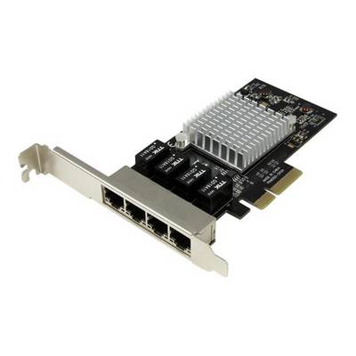StarTech.com Scheda di rete PCIe Gigabit Power over Ethernet a 4 porte - Adattatore PCI express - Intel I350 NIC-0