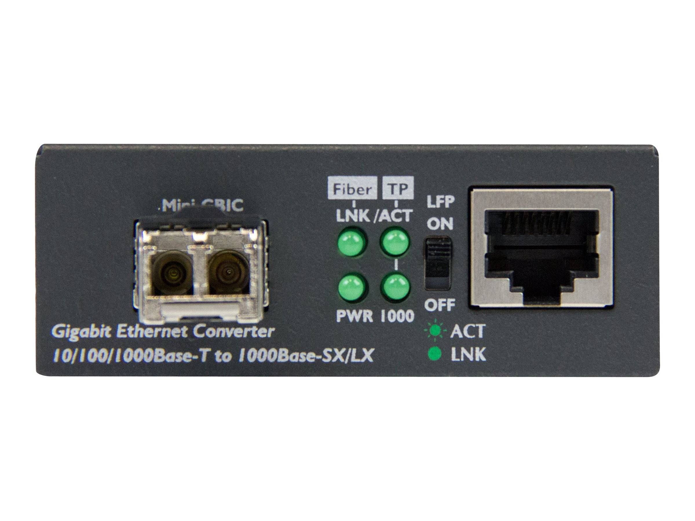 StarTech.com Convertitore multimediale compatto Gigabit Ethernet a Fibra multimodale - 850 nm LC - 550 m MCM1110MMLC-1