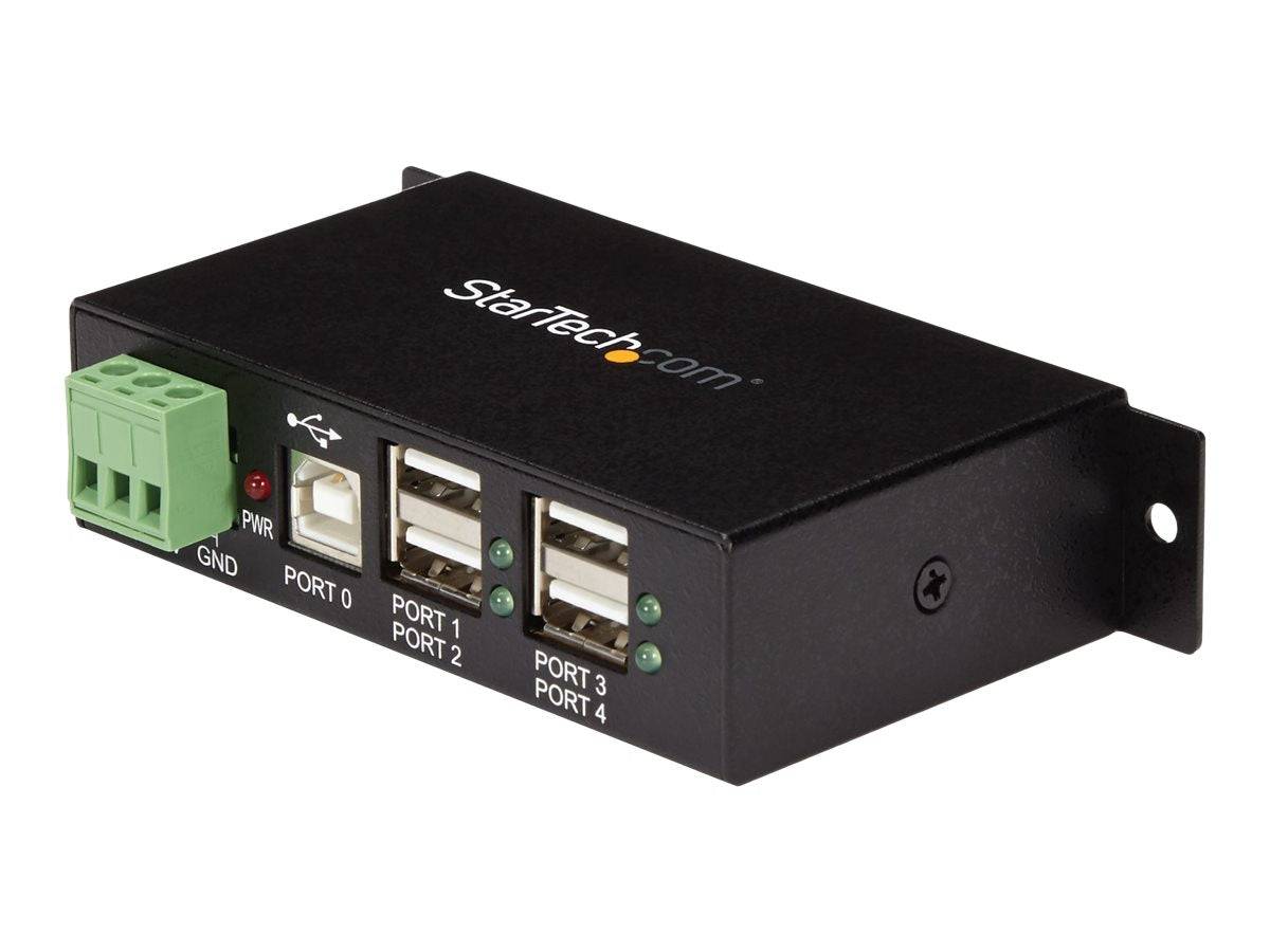 StarTech.com HUB USB 2.0 Industriale in metallo a 4 porte con protezione da sovracorrenti - montabile ST4200USBM-0