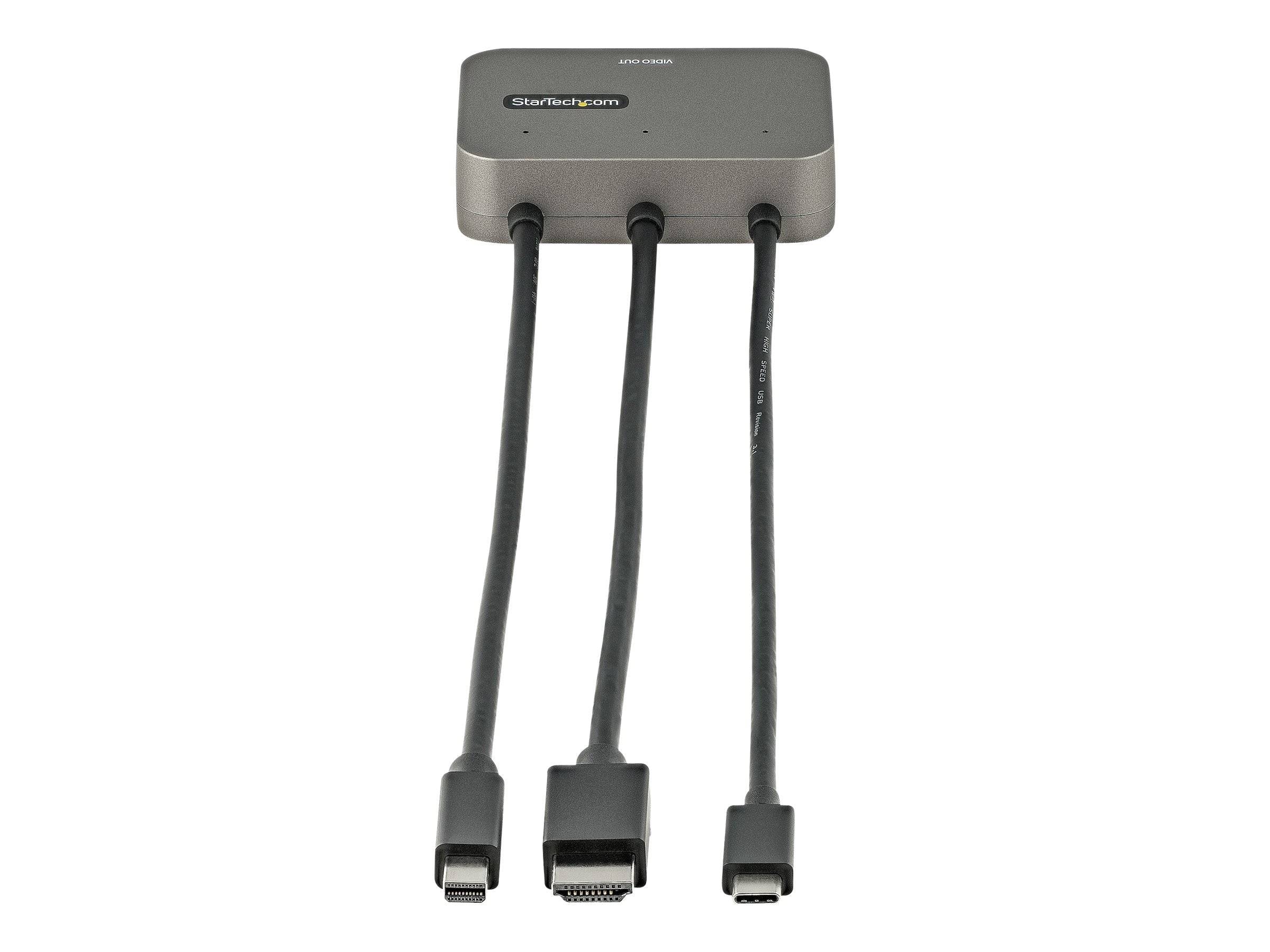 StarTech.com CDPHDMDP2HD cavo e adattatore video 0,27 m HDMI USB HDMI Mini DisplayPort USB Type-C Nero, Argento-1