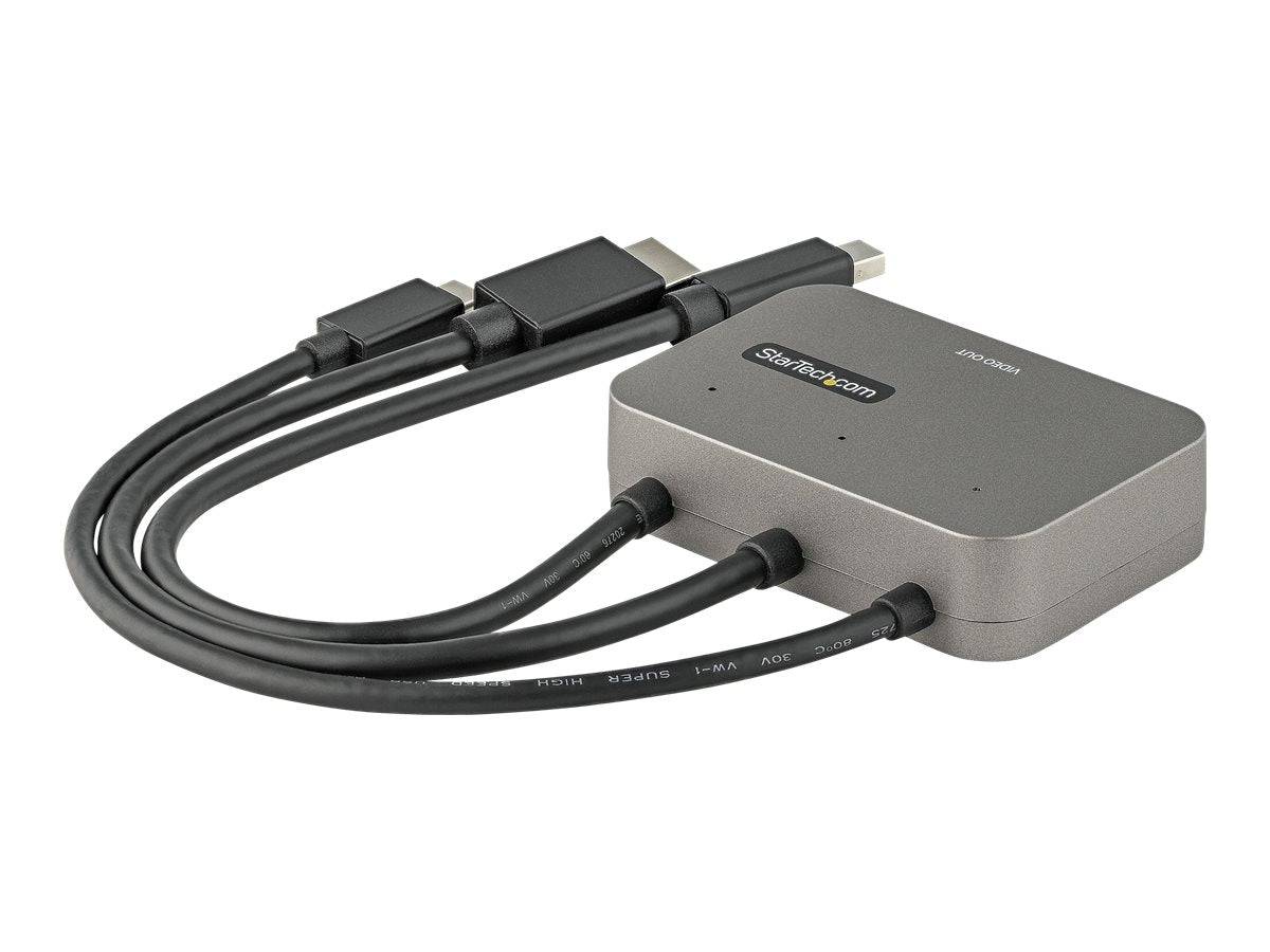 StarTech.com CDPHDMDP2HD cavo e adattatore video 0,27 m HDMI USB HDMI Mini DisplayPort USB Type-C Nero, Argento-4