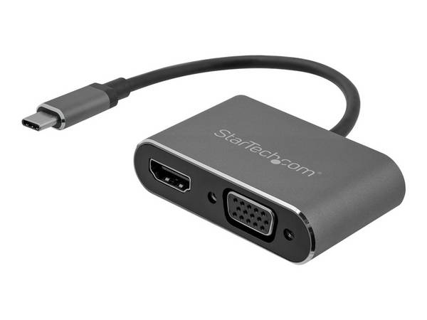 StarTech.com Adattatore USB-C a VGA + HDMI 2 in 1 - 4K 30Hz - Grigio Siderale