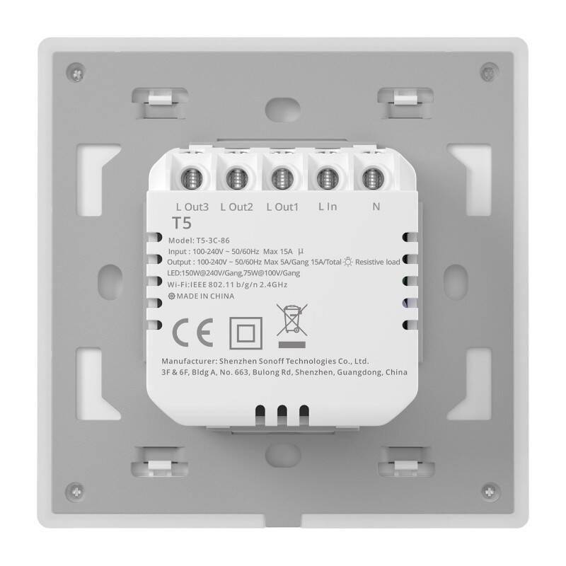 Sonoff - T5-4C-86 - Smart Wi-Fi Touch-Wandschalter Sonoff TX T5 4C (4-Canale)-2