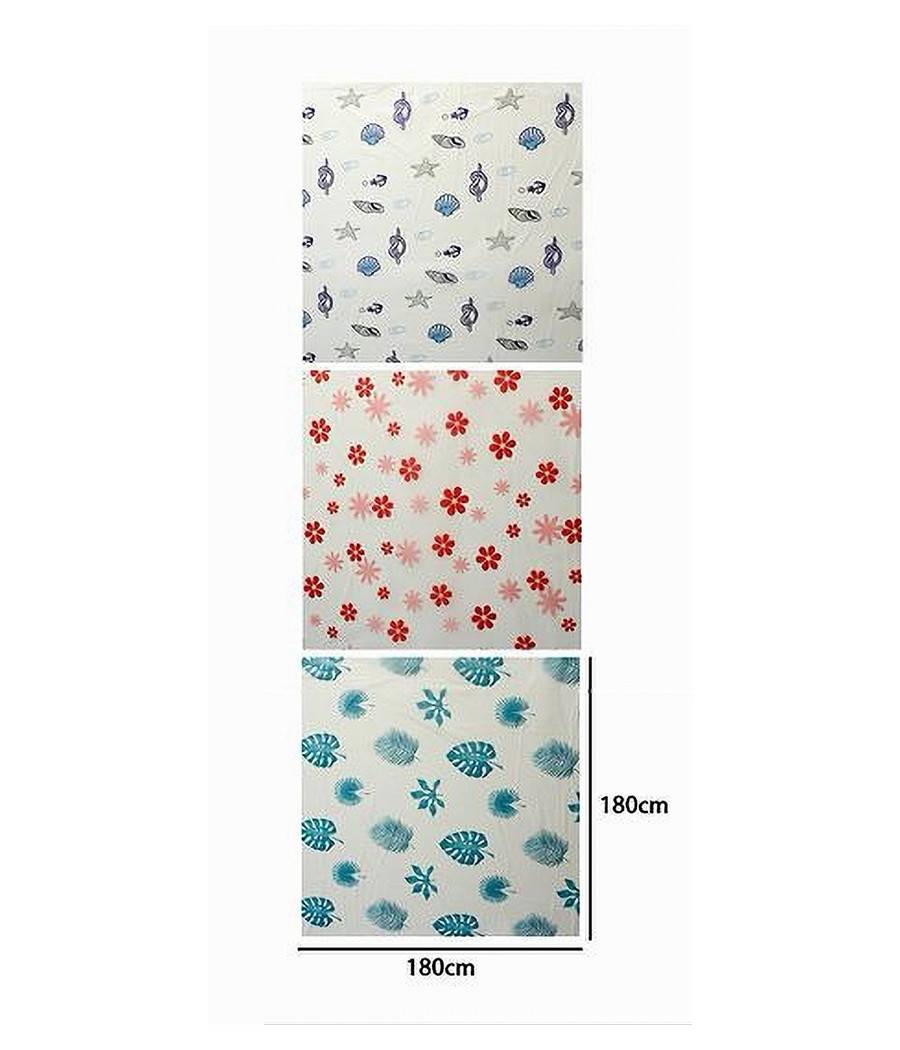 Tenda Per Doccia Varie Fantasie Impermeabile 180x180cm Con 12 Anelli Bagno 59825 --2