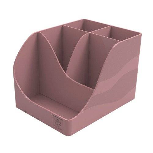Portapenne Pen Wave Skandi Exacompta - 15,5x11,9x10,9 cm - 69538D (Rosa Antico)-0