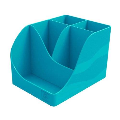 Portapenne Pen Wave Skandi Exacompta - 15,5x11,9x10,9 cm - 69534D (Blu Pacifico)-0