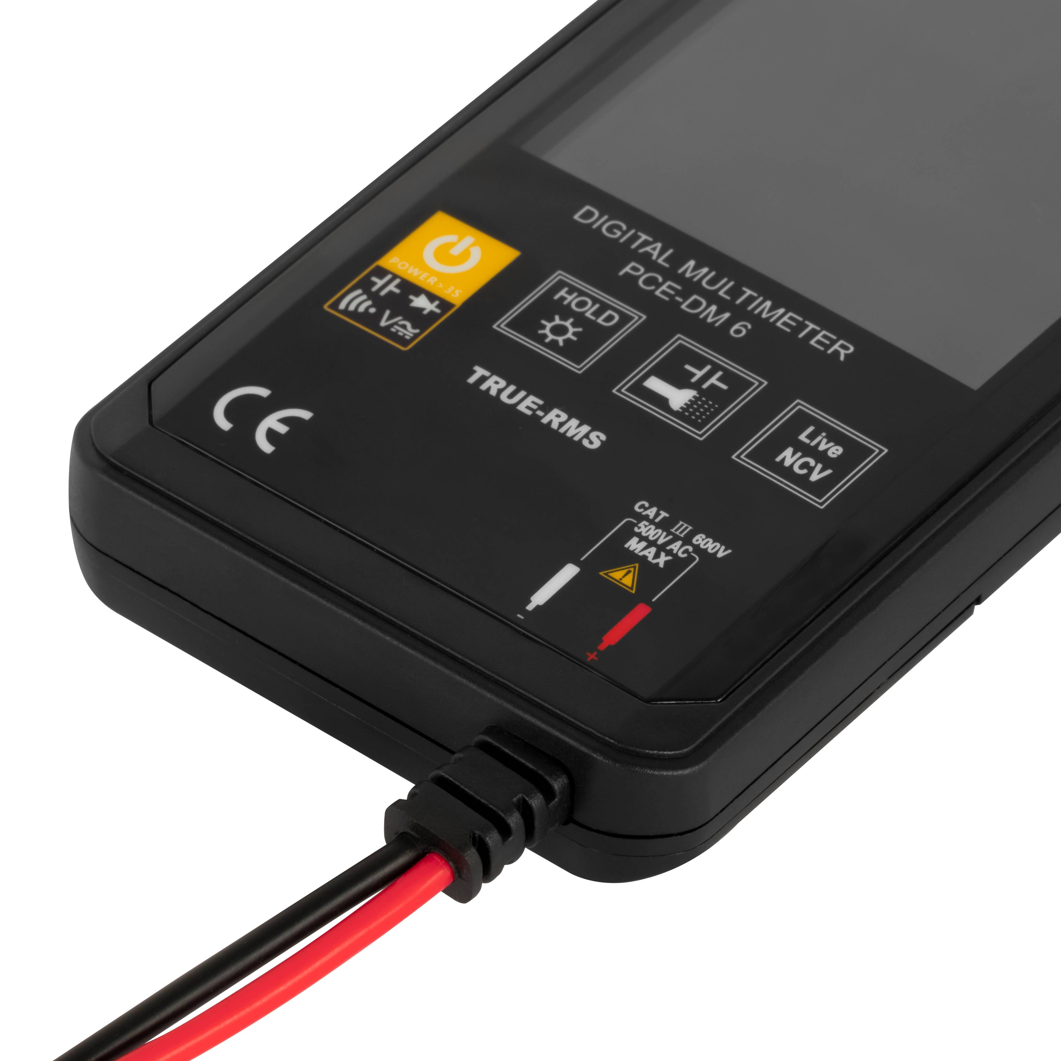PCE Instruments Multimetro portatile digitale Data logger CAT III 600 V Display (Counts): 6000-2
