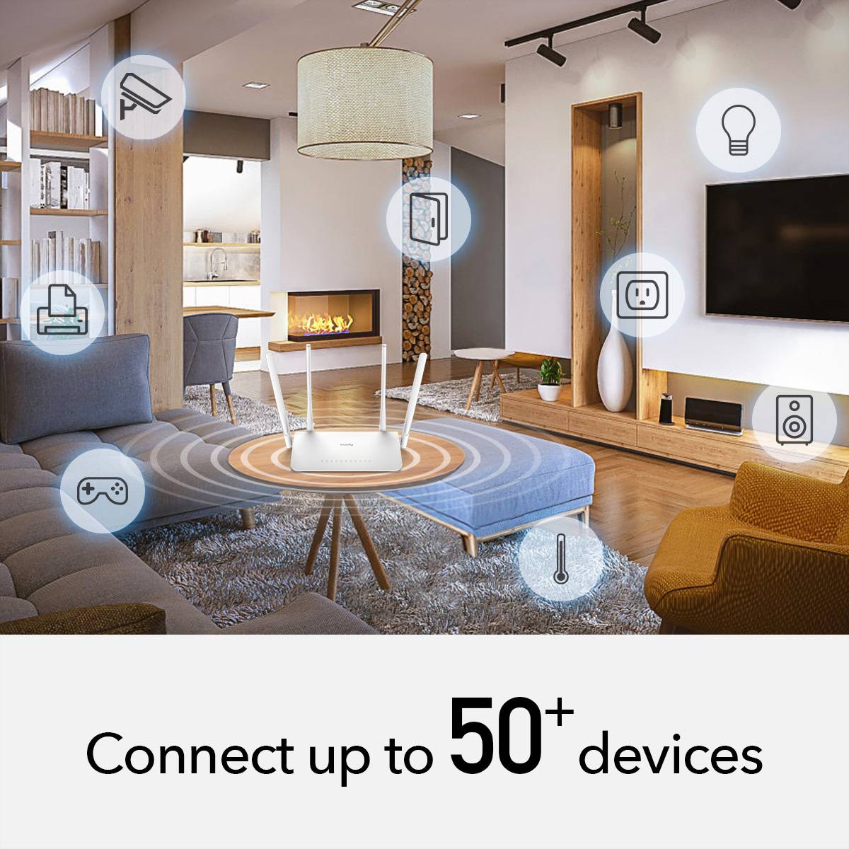 CUDY WR1300 AC1200 Router Wi-Fi Mesh Gigabit-4