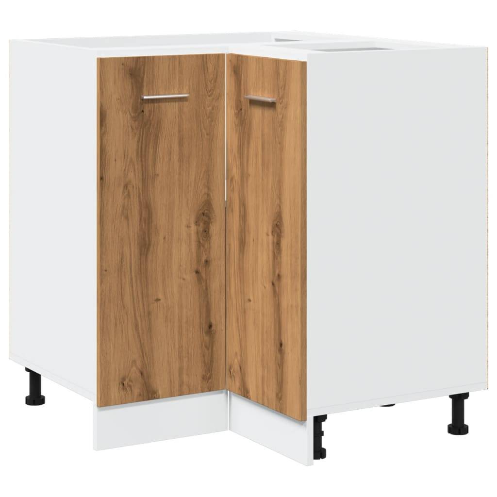 Armadietto Cucina Rovere Artigianale 75,5x75,5x81,5 cm in Legno