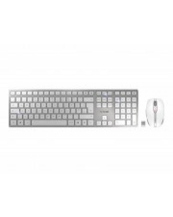 CHERRY DW 9100 SLIM UK Layout silber/weiß