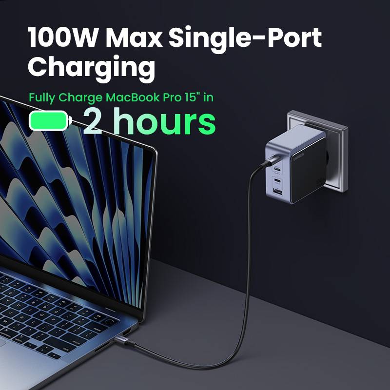 Ugreen Nexode S 100W 4-Port GaN Fast Charger EU gray (35043)-3