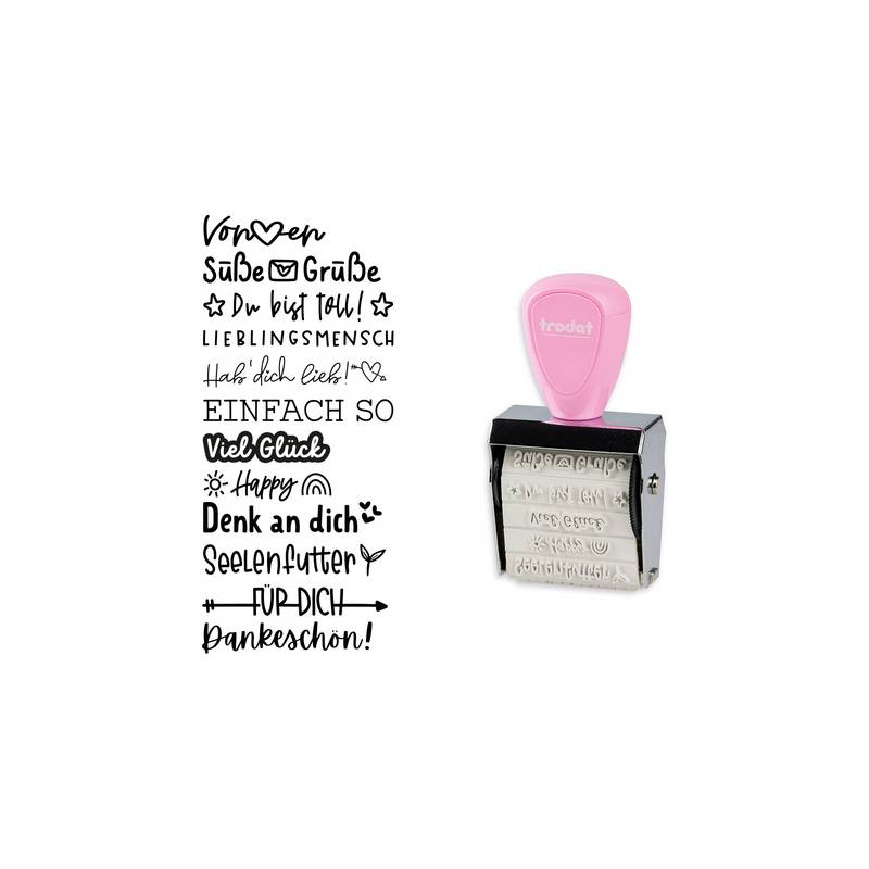 TRODAT Creative Mini/V3 Pastell Rosa+ Kissen 3Farben 1129 (198206)-0