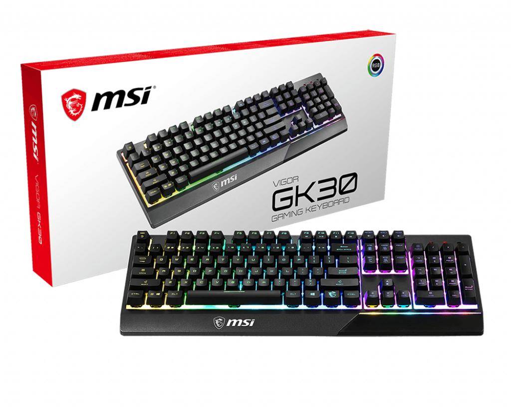 MSI Vigor GK30 - Tastatur - hintergrundbeleuchtet - USB - USA (S11-04US601-CLA)-0