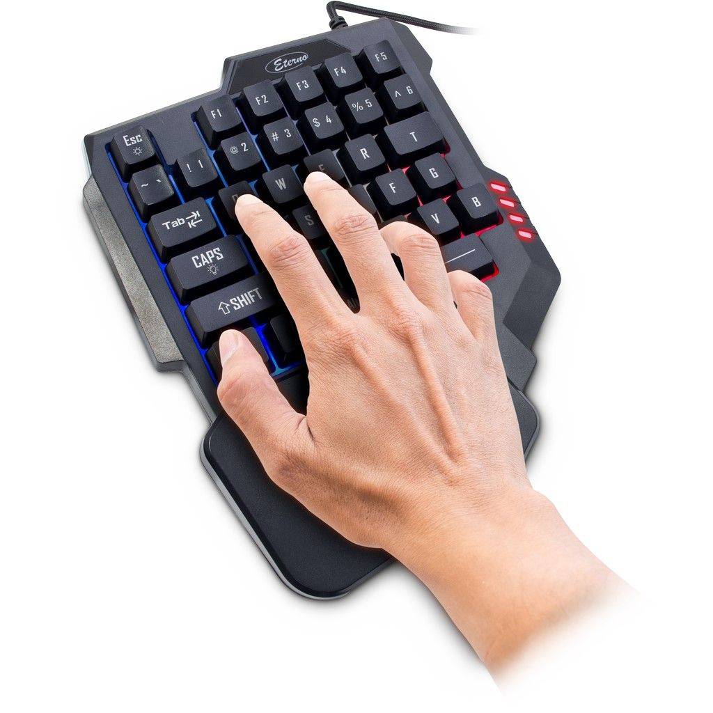 Inter-Tech KB-3035 tastiera Giocare USB QWERTY Nero (Eterno KB-3035 - tastatur)-1