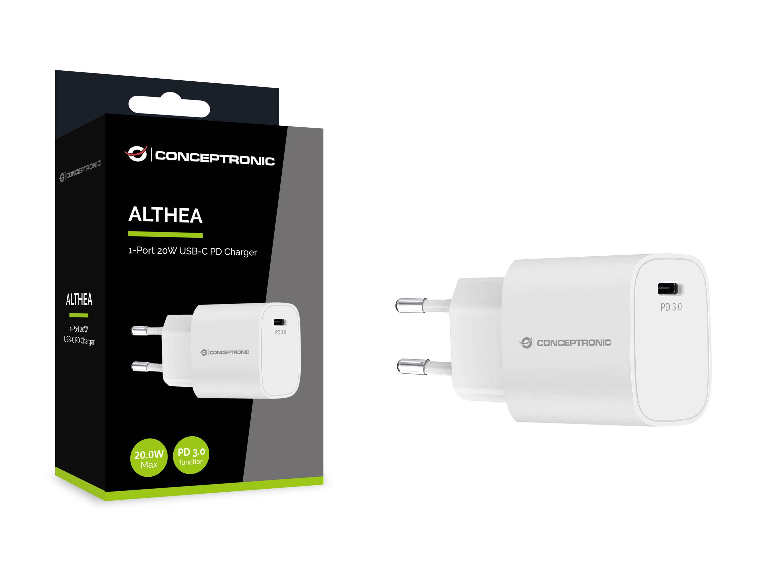 Conceptronic Ladegerät 1Port 20W 1xUSB-C Desk PD ws (ALTHEA14W)-1