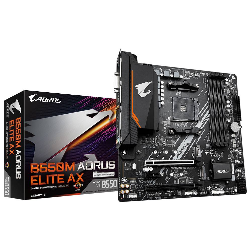 Gigabyte B550M AORUS ELITE AX scheda madre AMD B550 Socket AM4 micro ATX-0