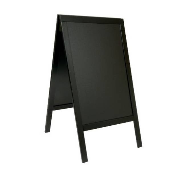 Lavagna Sandwich - cavalletto nero - 69x125 cm - Securit