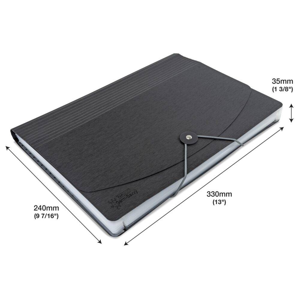 Cartella ventaglio RAPESCOÃ‚Â® Ventaglio Rapesco m. A4, 13 fogli sz DIN A4 13 volte nero-1