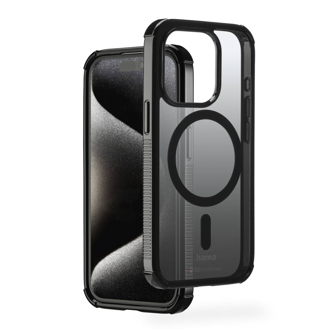 Hama Handyhülle MagCase Extreme Protect für Apple iPhone 15 Pro, Schwarz (00137938)-0