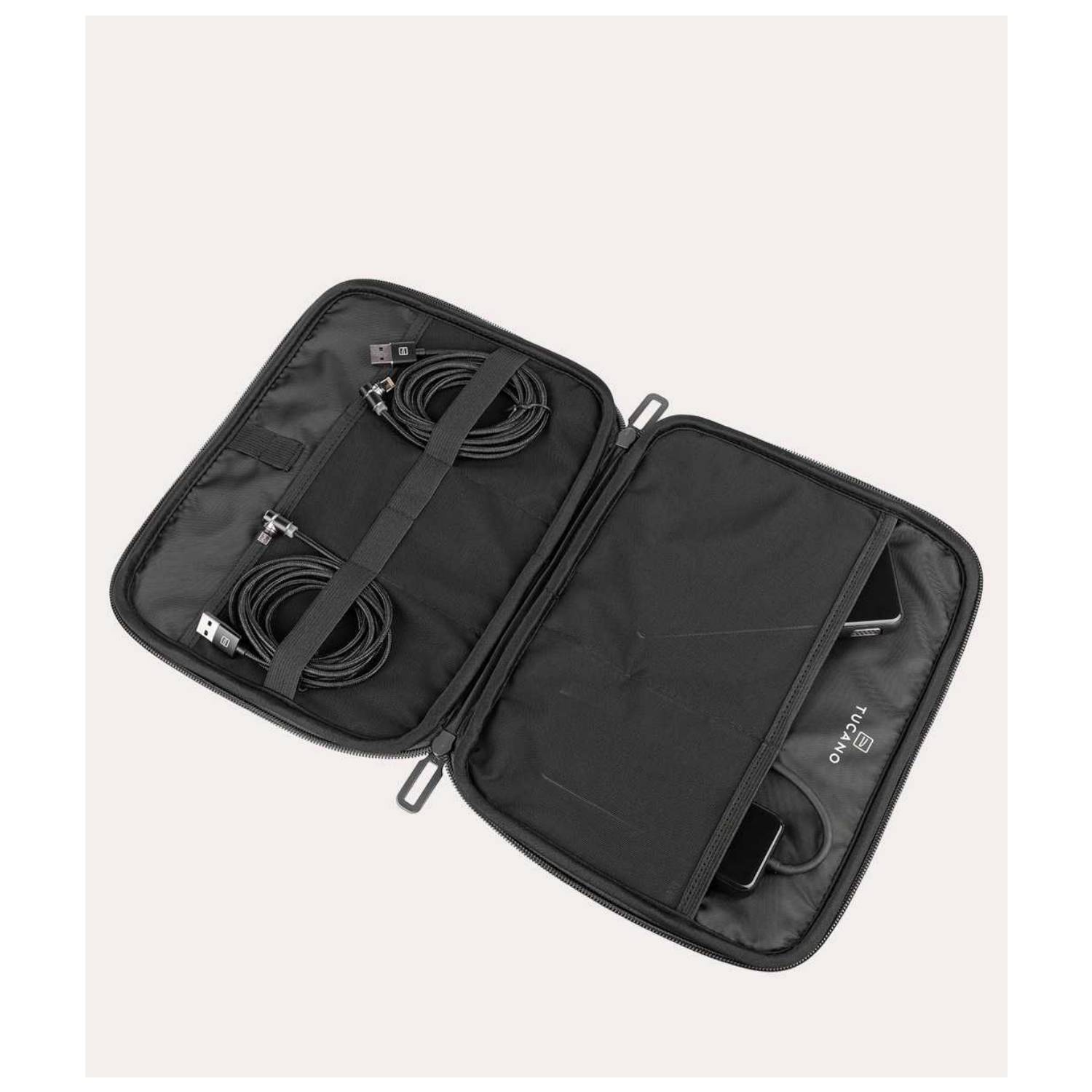 Tucano MELANGE - Tasche für Kabel - Gewebe - Schwarz (BFMCO-BK)-1