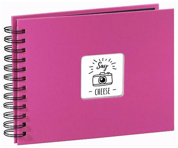 Hama Fine Art Rosa 50 fogli 10 x 15 Rilegatura a spirale Nero 50 fogli Spiral Album 24 x 17 cm 50 Black Pages 00113674-0
