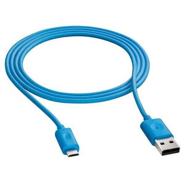 Nokia CA-190CD USB A Micro-USB B Maschio Maschio Ciano cavo USB