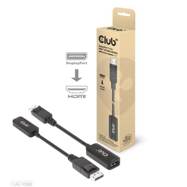 CLUB3D CAC-1088 cavo e adattatore video 0,21 m DisplayPort HDMI Nero-0