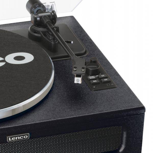 LENCO LS-430BK Plattenspieler mit 4 Lautsprechern BT-3