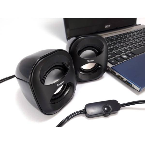 Conceptronic Speaker Usb 2.0 3W Nero Cablato-1
