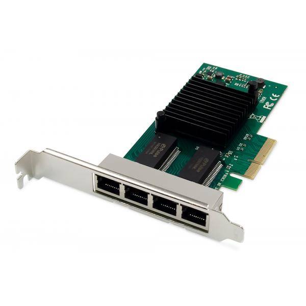 DIGITUS Netzwerkkarte 4Port RJ45 I350 4xRJ454 Anschlüsse