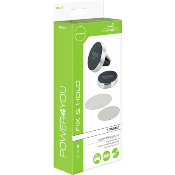 Schwaiger LHSET1 511 supporto per personal communication Telefono cellulare/smartphone Nero, Argento Supporto passivo-2